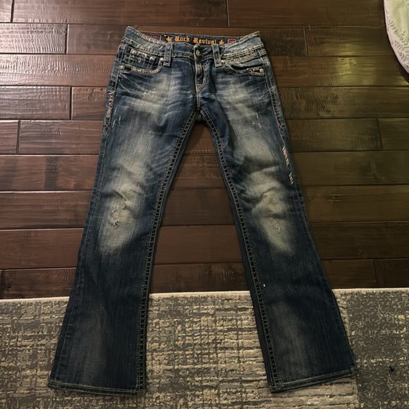 Rock Revival Jeans - Low Rise Alania Boot - Size 29 - Picture 3 of 9